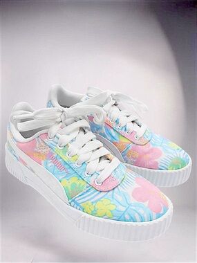 PUMA Carina Tropical Floral Print Sneakers